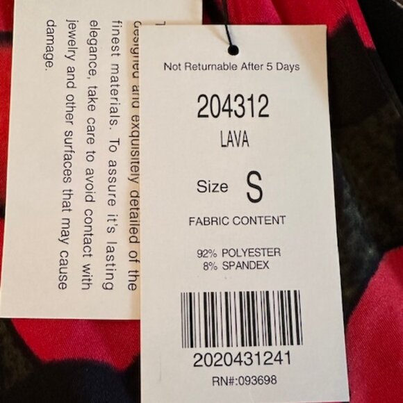 ETCETERA NWT Black and Red Silky Sleeveless Blouse Size S - Picture 4 of 4